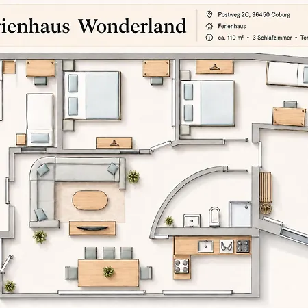 Wonderland In - Mit Terasse Und Parking Apartment Coburg